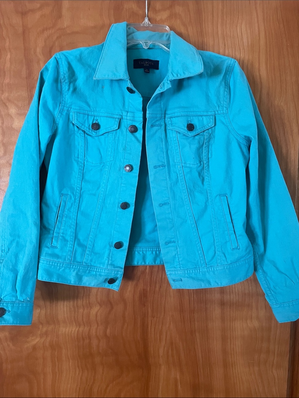 Talbots Turquoise Cotton Jean Jacket